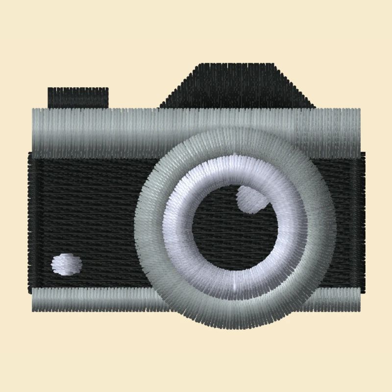 Camera embroidered