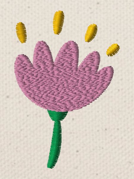 Blume bestickt