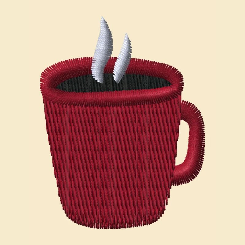 Kaffeetasse bestickt