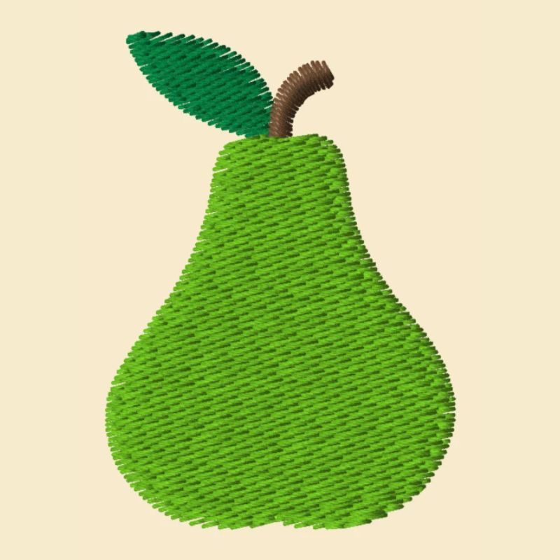 Pear embroidered
