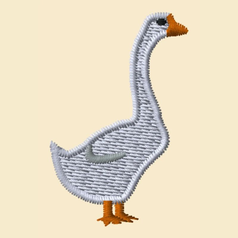Gans bestickt