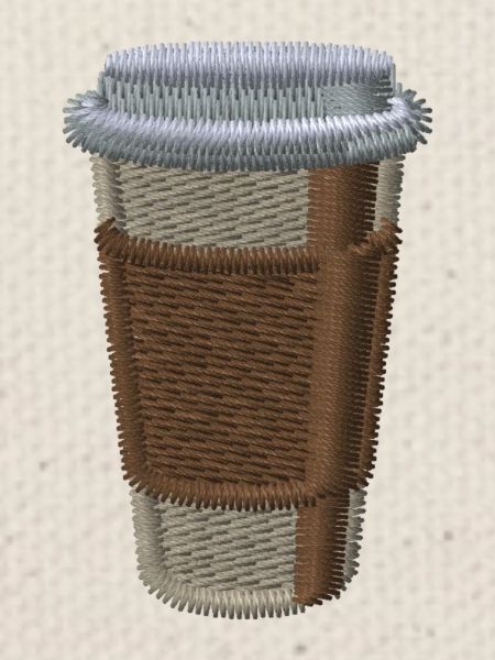 Embroidered coffee mug