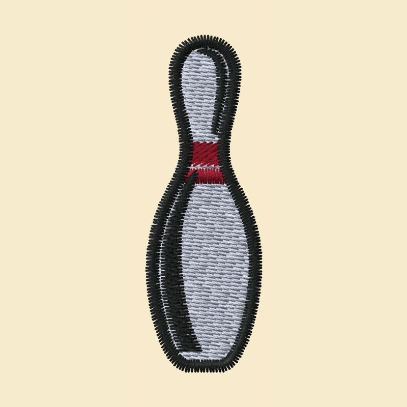 Quille de bowling brodée