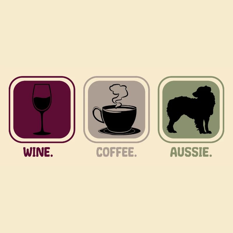Aussie Australian Shepherd Wein Kaffee