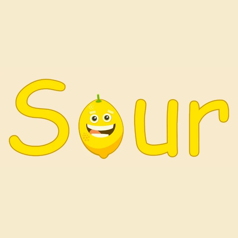 Sauer Zitrone grinsend Comic