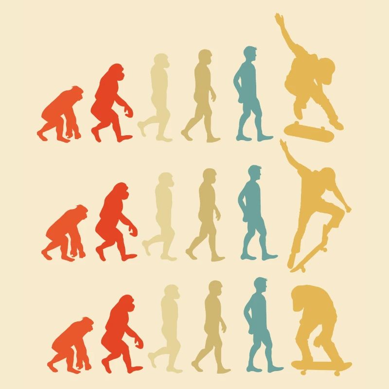 Skateboard Evolution Geschenk
