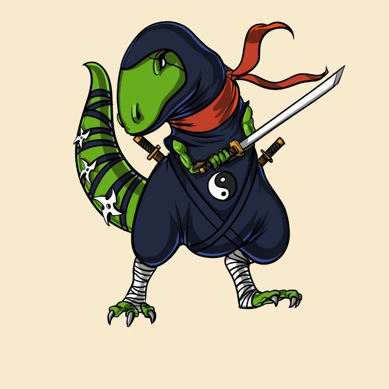 T-Rex Dinosaur Ninja Warrior Samurai