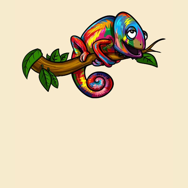 Regenbogen-Chamäleon-buntes Eidechsen-Reptil