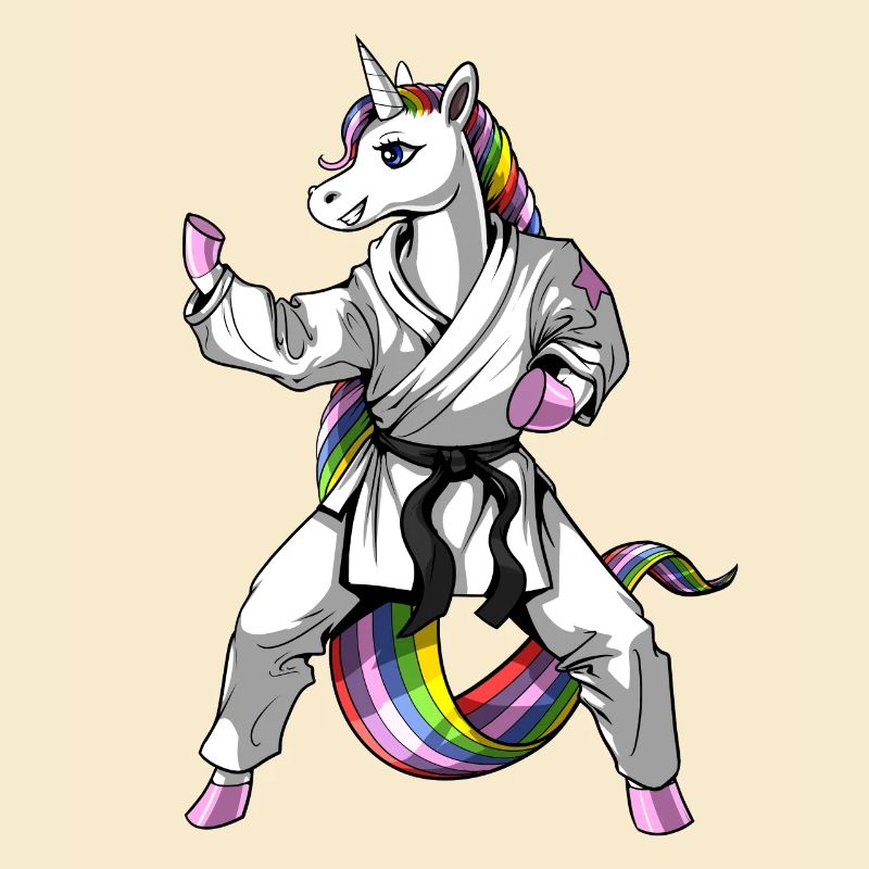 Einhorn Mädchen Karate