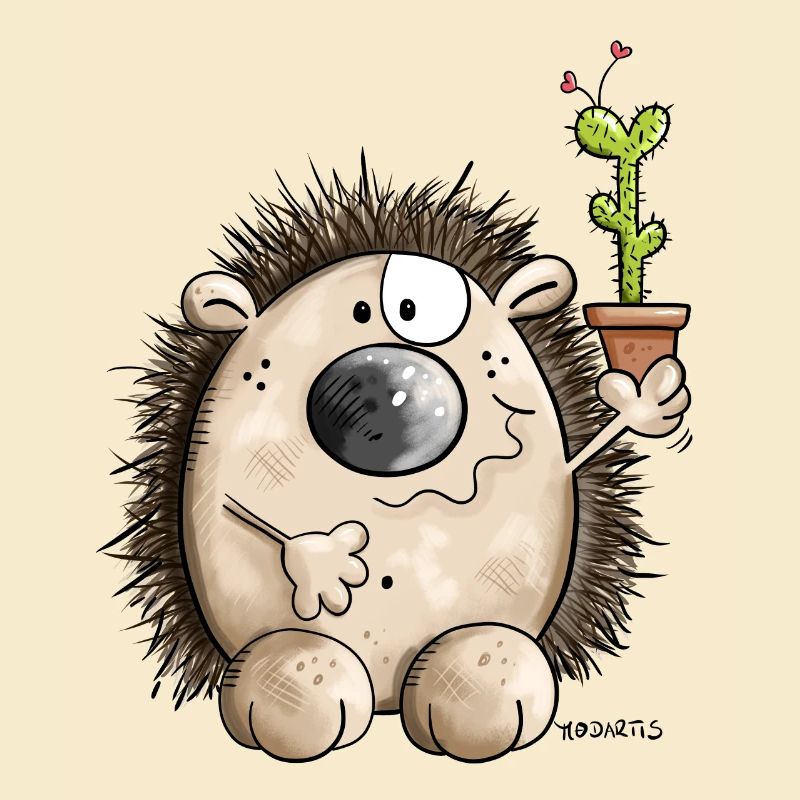 Hérisson avec une cactus