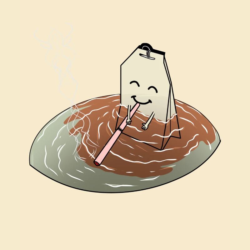 Rauchen Tee Zigarette Joint Kiffen Teebeutel