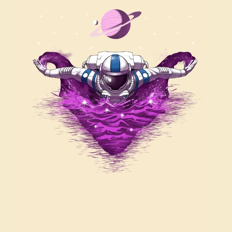 Astronaute spatial nageant