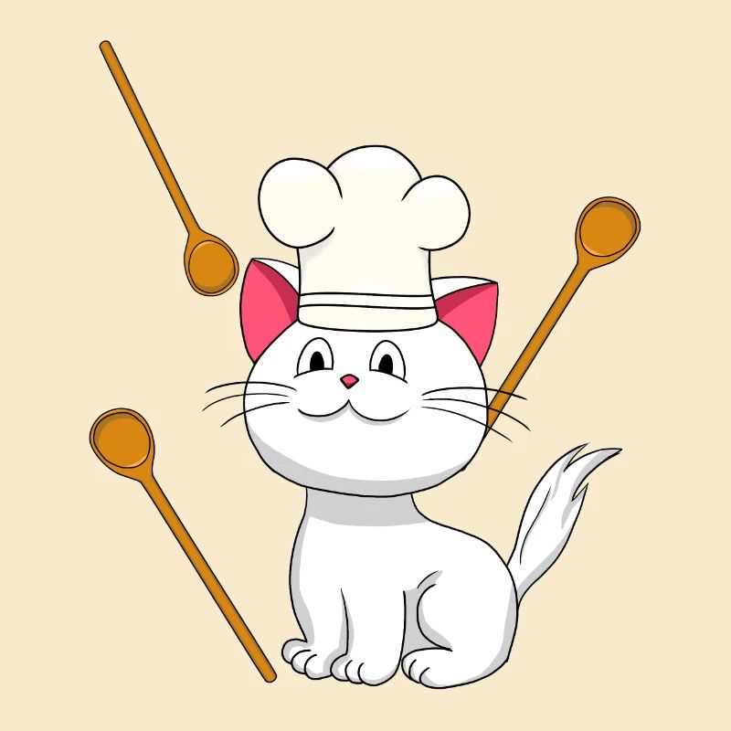 Cat Chef Chef's Hat Birthday Gift Cooking