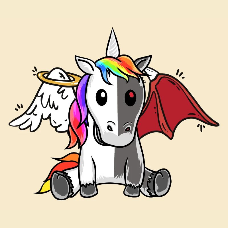 Licorne Dark Demon Angel Devil Fable satanique