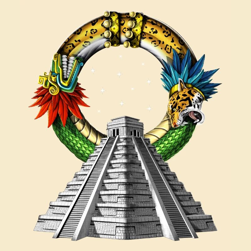 Ancienne pyramide aztèque