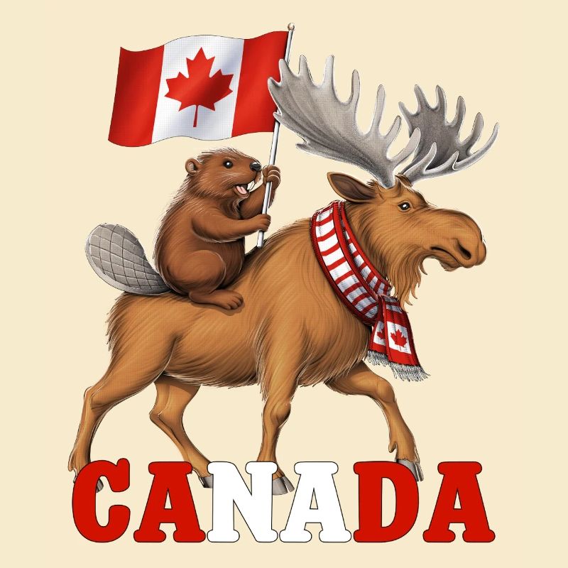 Canada Beaver Riding Moose FULL