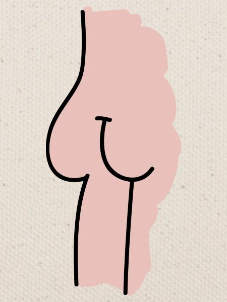 Nackter Hintern Illustration Geschenk
