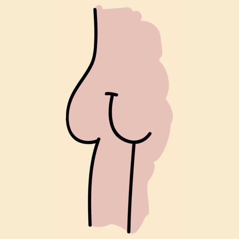 Nackter Hintern Illustration Geschenk