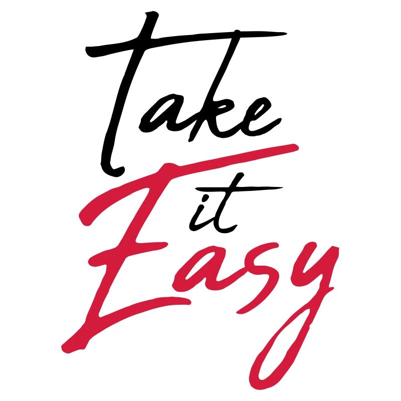 ruhig cool take it easy logo design text chill ein