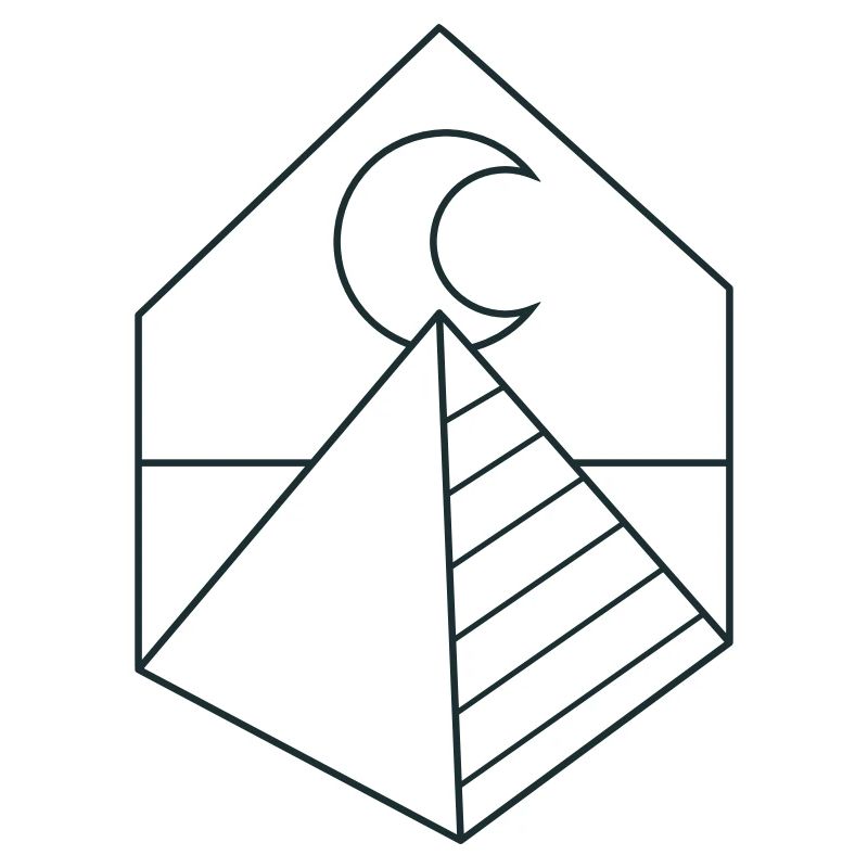 BOHO pyramid on the moon