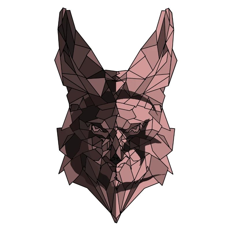Fennec polygone drapeau de l'Algérie