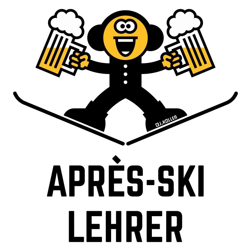 Après-Ski Lehrer (Bier / Karikatur / 3C)