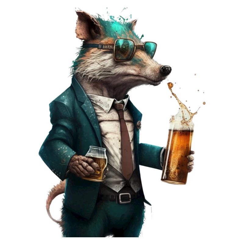 Animal cool avec BIer. Style et alcool