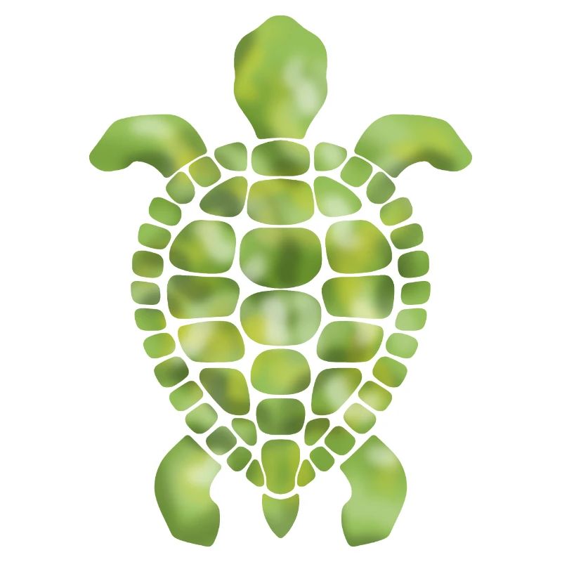 Green turtle mosaic pattern