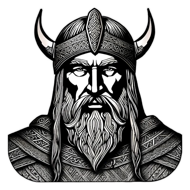 Stolzer Wikinger Krieger Germane