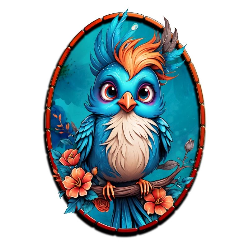 Leuchtend blauer Vogel