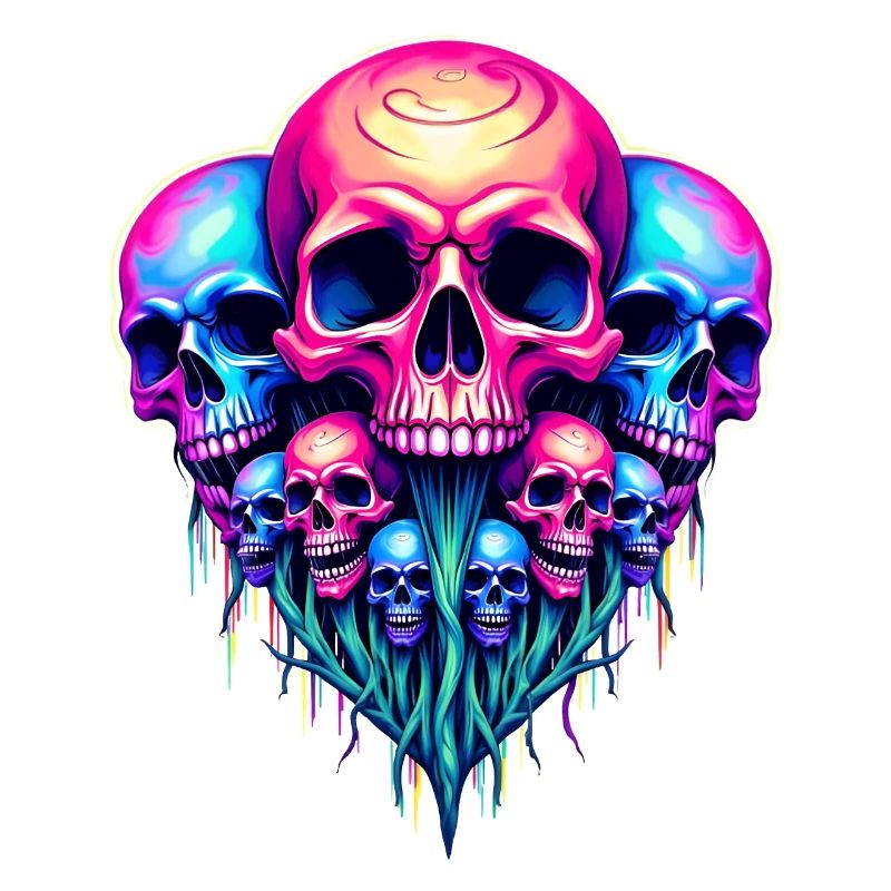Psychedelic skull