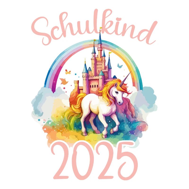 Schulkind 2025 Einhorn Einschulung Schule Schüler
