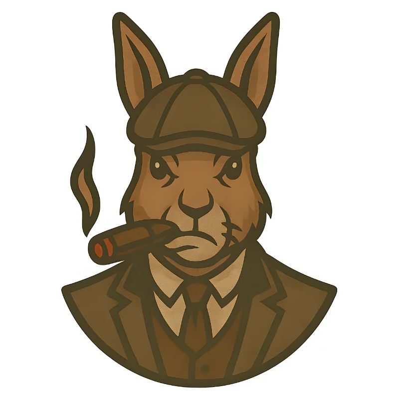 Rabbit in a suit with cigar 1920