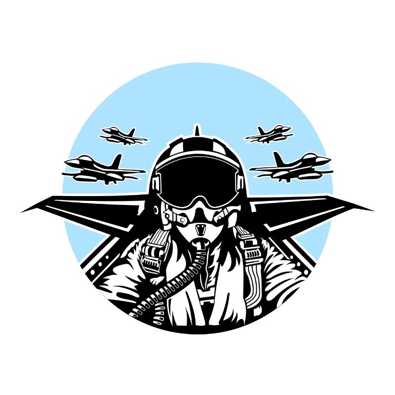 Jet Pilot / Kampfpilot 01_black white