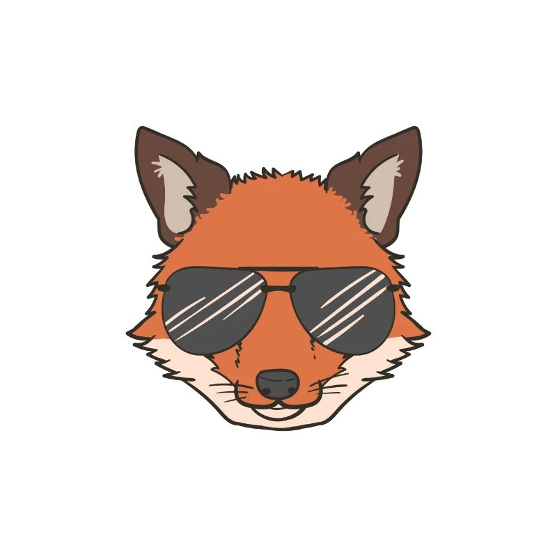 Fuchs Sonnenbrille Zero Fox Given Tshirt Geschenk
