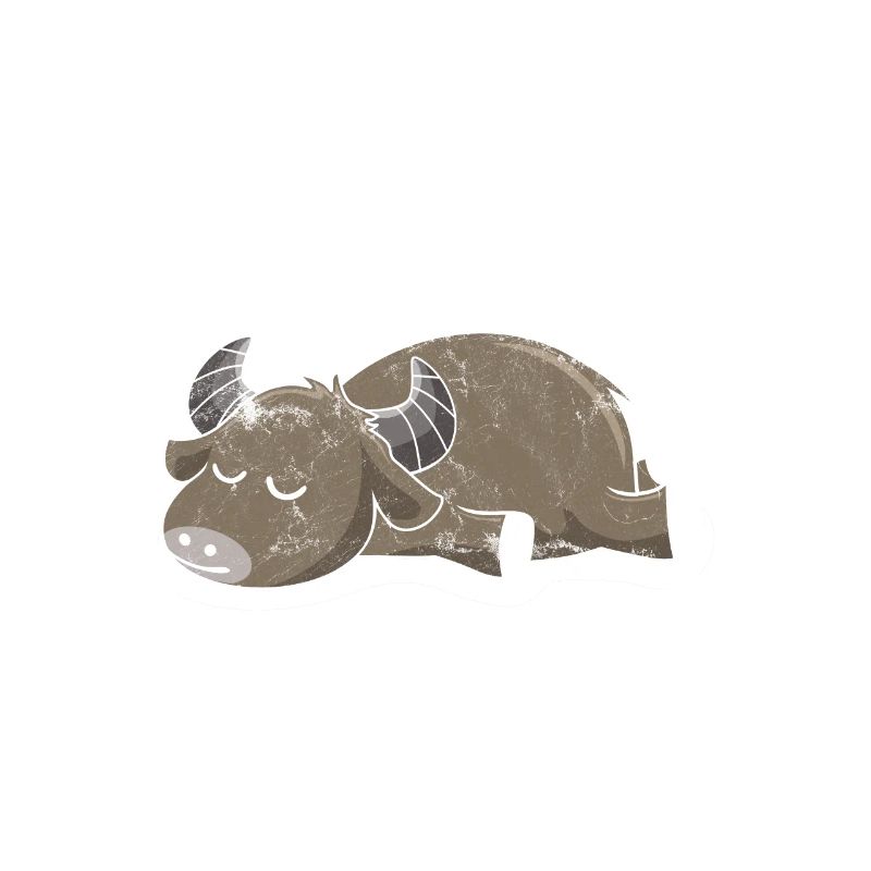 Sleeping buffalo
