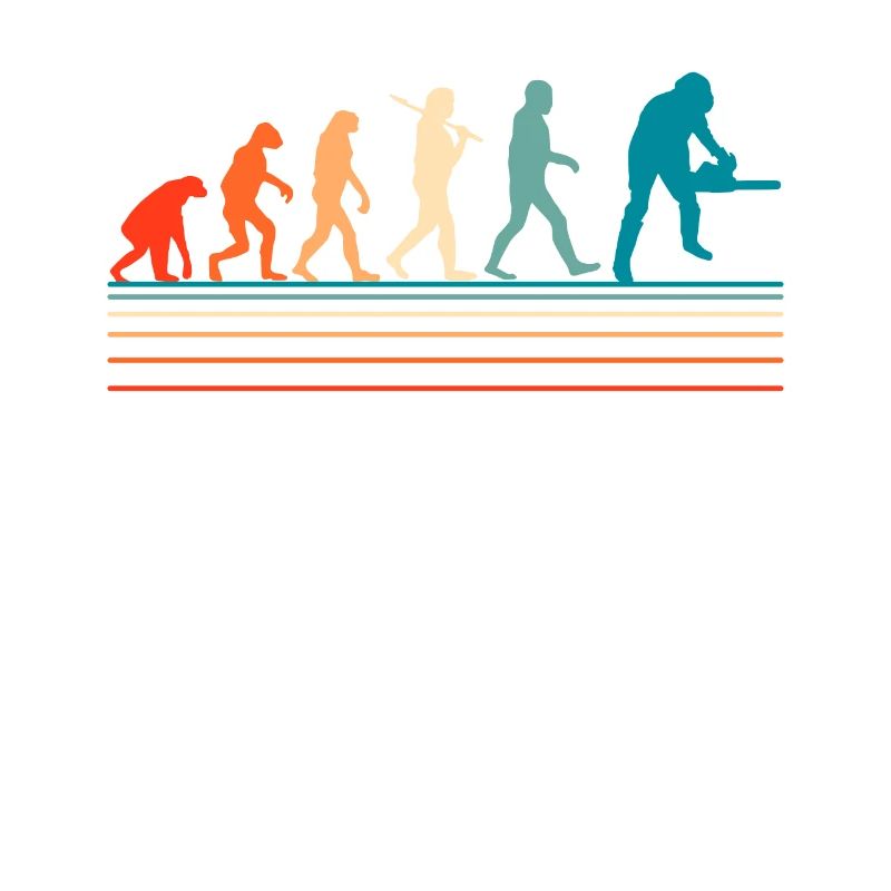 Rétro évolution bûcheron tronçonneuse bois forêt