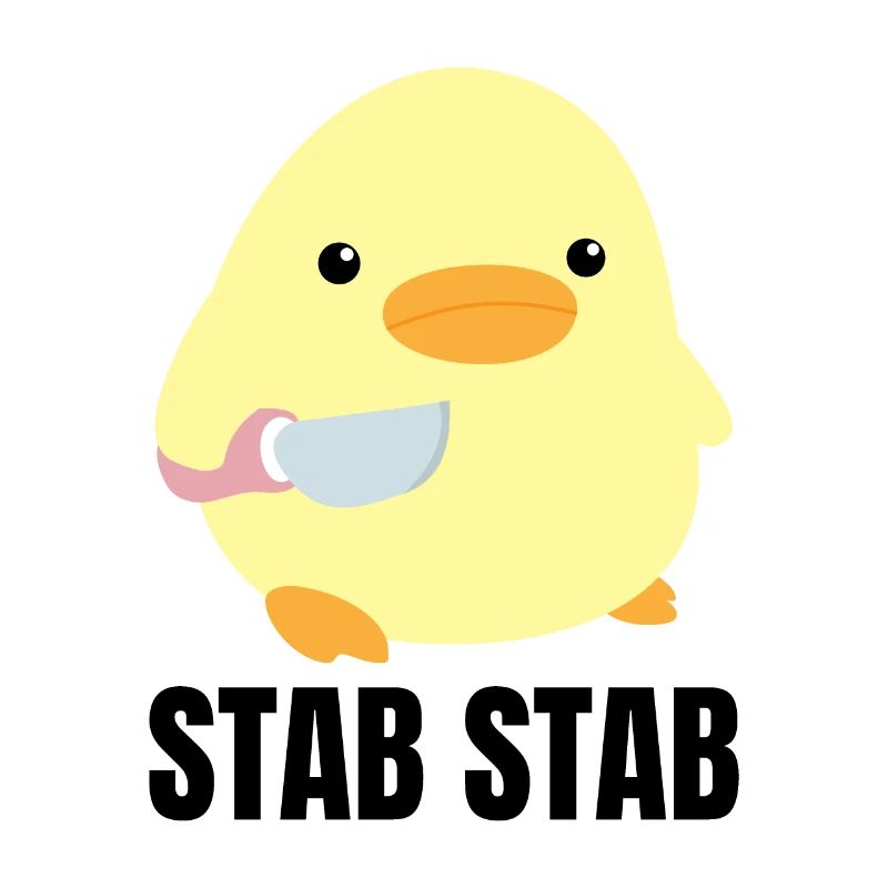 Stab Ente mit Messer Meme Küken Gans Geschenkidee