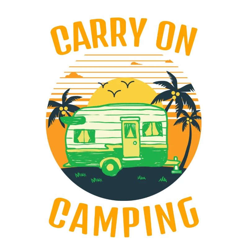 Continuez à camper avec le coucher du soleil