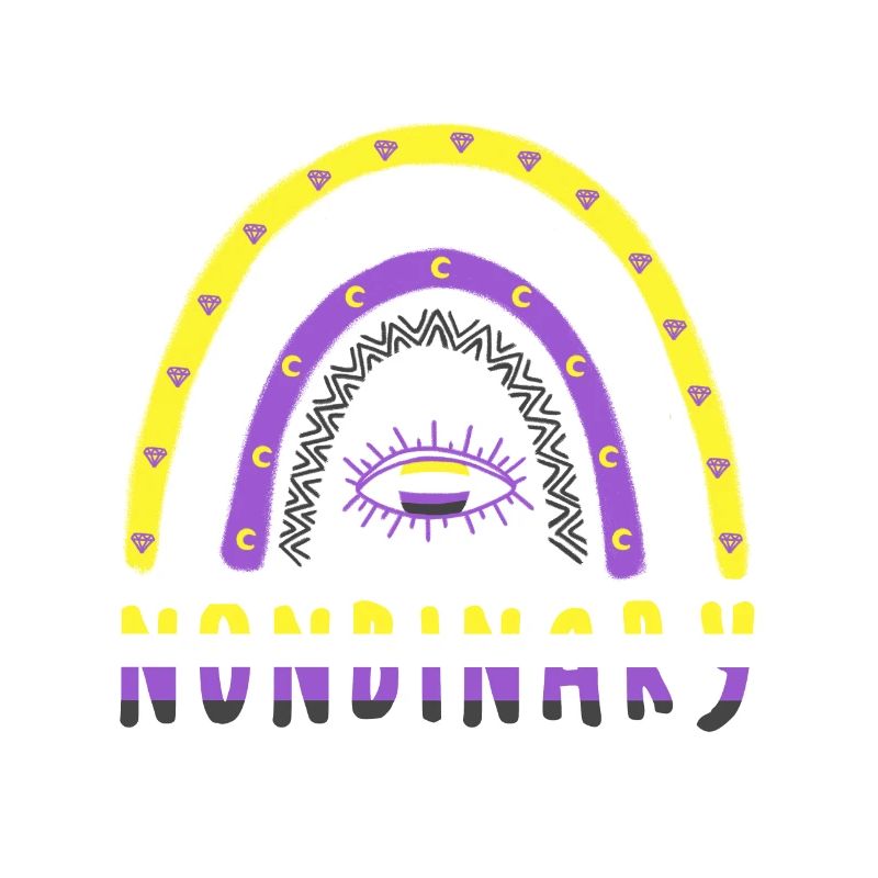 Boho Regenbogen Nonbinary