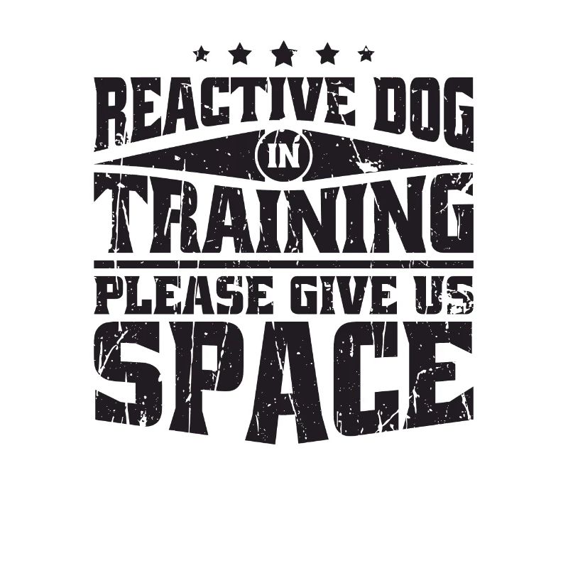 Chien réactif en formation S’il vous plaît donnez-nous de l’espace -