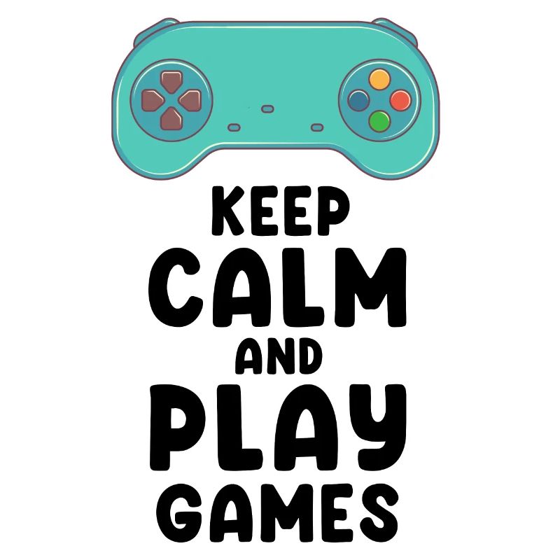 Keep Calm And Play Games Cool Controller Present