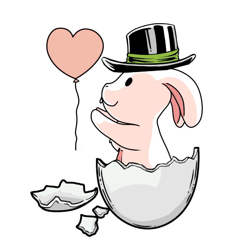 Easter Balloon EggShell Easter Rabbit