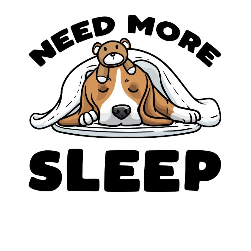 Beagle chien Dormir avec un doudou