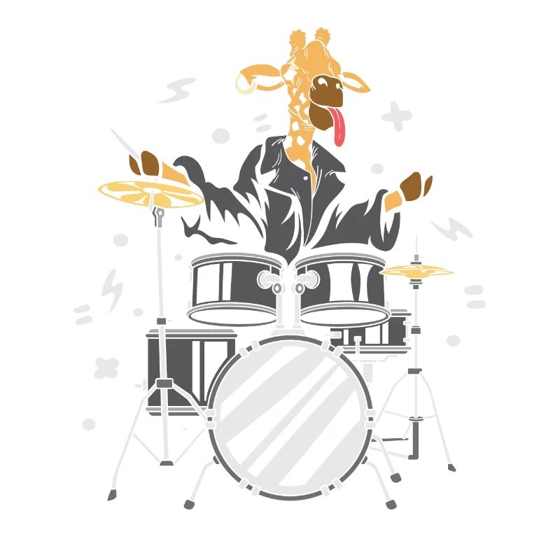 Giraffe -Schlagzeuger Instrumentalist Geschenk