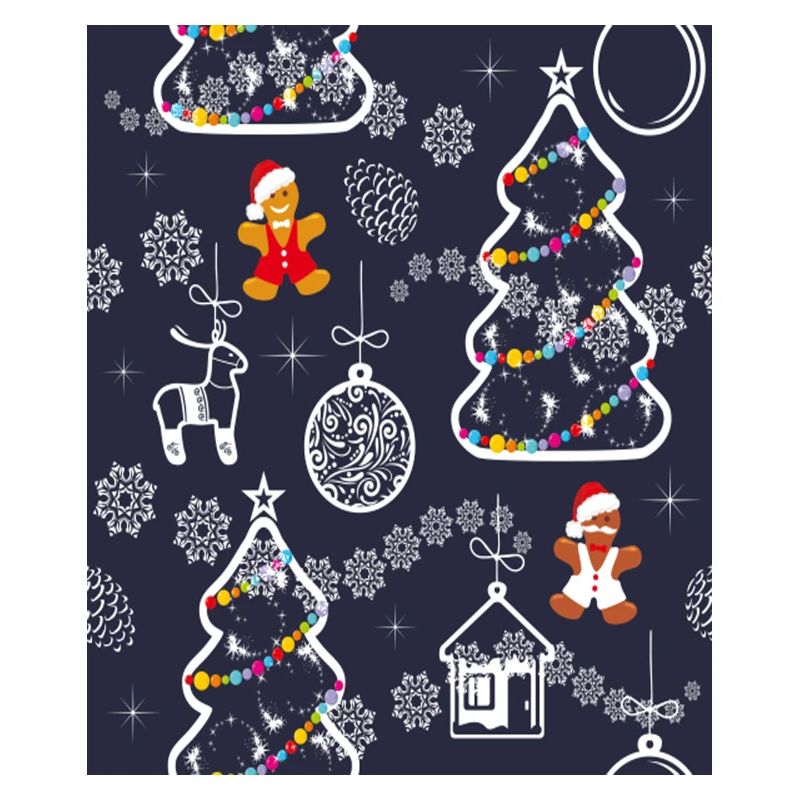 Seamless Festive Pattern With Christmas Tree