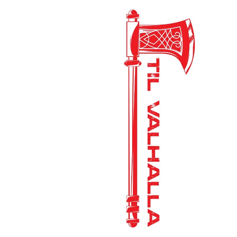 til valhalla axe usa flag Design for a viking