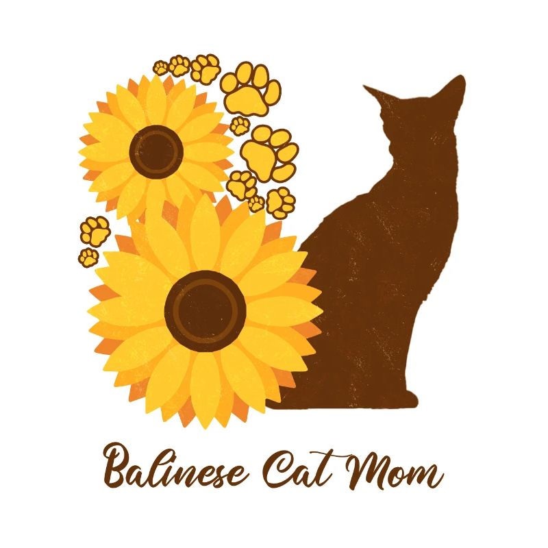 Sonnenblumenmutter - Balinesische Katze