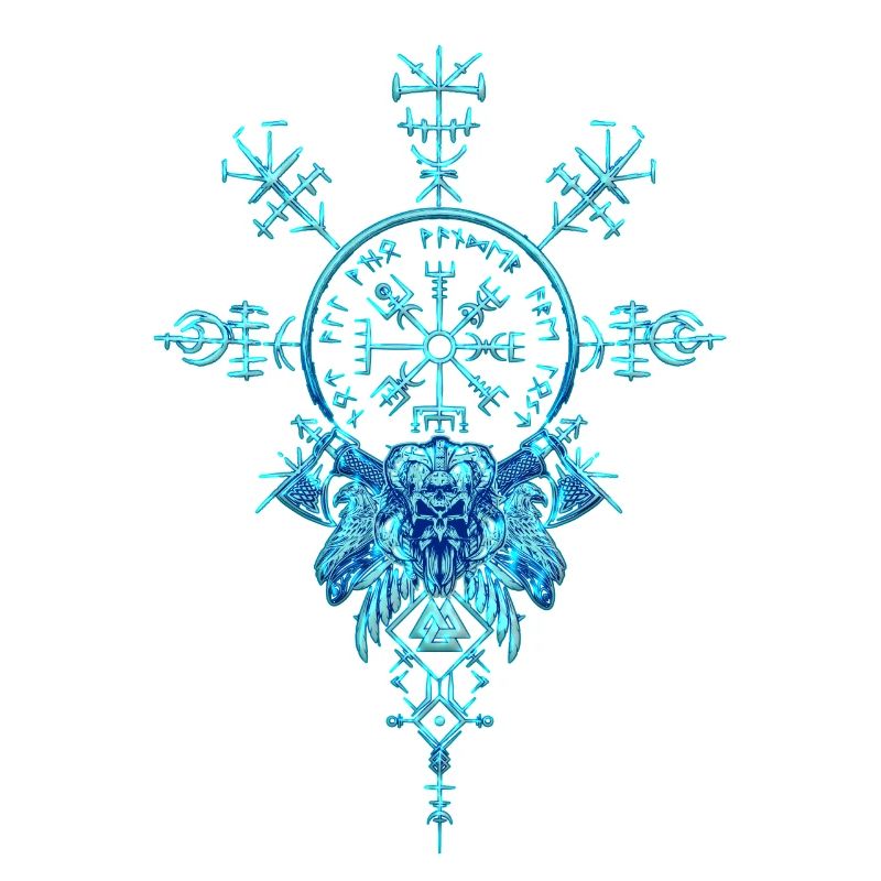 Keltischer Vikinger Vegvisir Kompass Wikinger