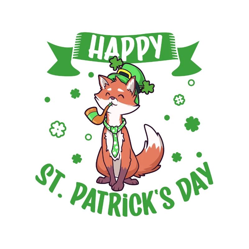 St Patrick's Fox - Happy St Patrick's Day